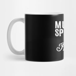 Munro Special - 'The world's fastest Indian' - worn white print Mug